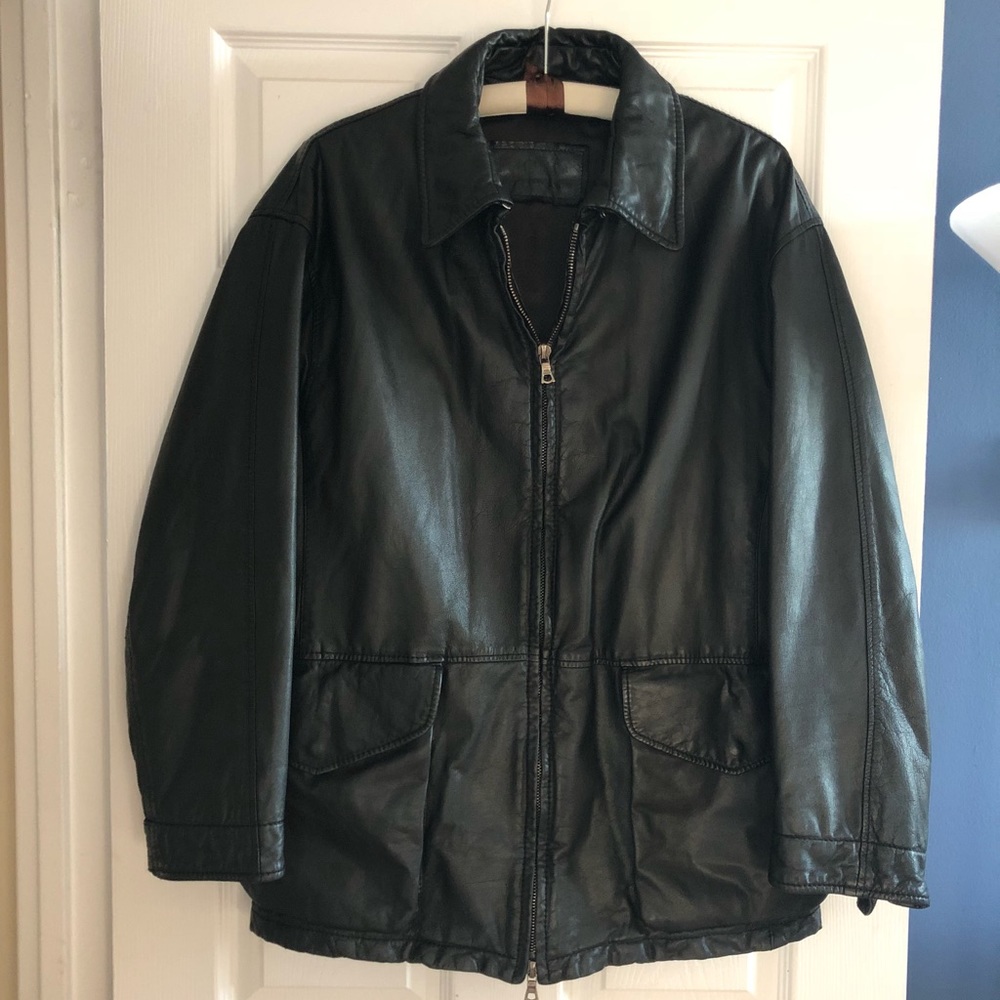 Zegna leather jacket